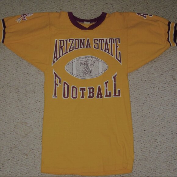 ASU Arizona State University Sun Devils Wilson Football Size Small Shirt VINTAGE - Picture 1 of 7